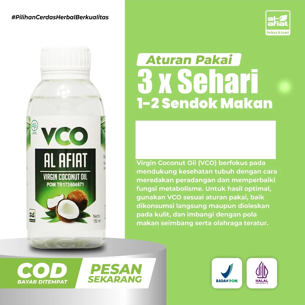 VCO Alafiat Minyak Kelapa Virgin Oil 60 ml - Gambar 3