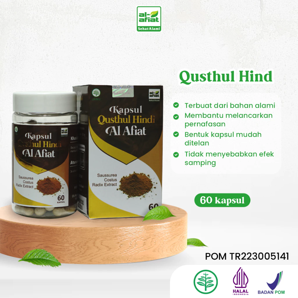 Qusthul Hindi Al Afiat 60 Kapsul Membantu Melegakan Pernafasan - Gambar 2