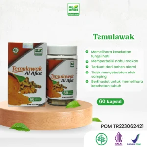 Kapsul Temulawak Alafiat – Herbal Tradisional Bantu Jaga Fungsi Hati & Pencernaan
